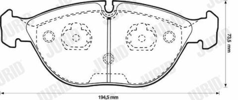 JURID Тормозные колодки перед. DB 4,3/5,5 W202/210 AMG 97-