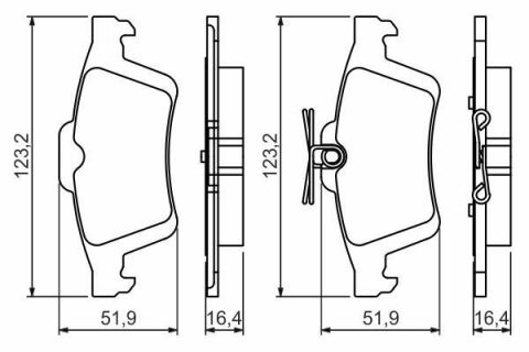 Комплект тормозных колодок (задних) Citroen C5/Ford C-Max 07-/Focus/Connect 04-13/Renault Laguna 07-15/Volvo