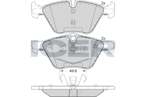 Колодки гальмівні (передні) BMW 1 (E81/E87) 04-12/3 (E90-E93) 05-13/X1 (E84) 11-15