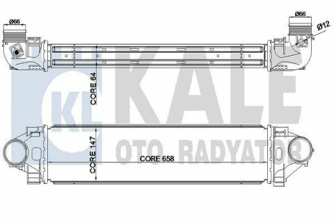 KALE FORD Интеркулер Mondeo IV,S-Max 2.5 06-,LANDROVER Discovery Sport,Freelander II,Range Rover Evoque