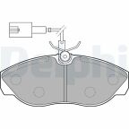 Тормозные колодки передние с датчиком Citroën Jumper, Peugeot Boxer, Fiat Ducato 94–