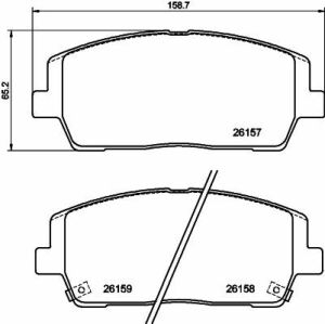 тормозные колодки передние santa fe iv 18-, kia sorento iii 15-