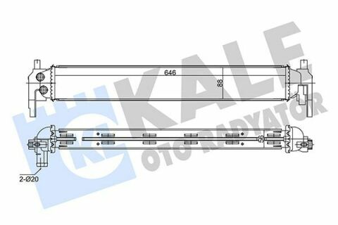 KALE VW Интеркулер Audi A1,Polo V,Skoda Fabia II,III,Rapid,Roomster 1.0TSI/1.4TDI