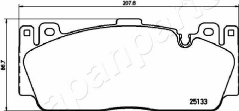 JAPANPARTS BMW Колодки торм. пер. F10 (M5) -16