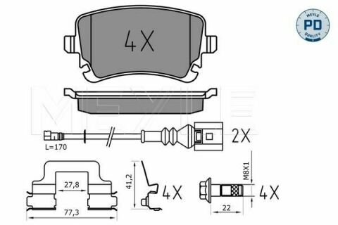 Тормозные колодки (задние) VW T5 03- (TRW)