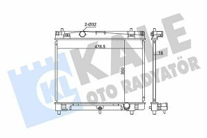 KALE TOYOTA Радиатор охлаждения Yaris 1.0/1.3 05-