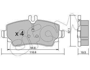 Тормозные колодки дисковые Vaneo 01-MB