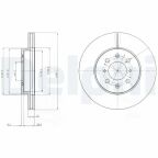 Диск тормозной передний Honda Civic 94–