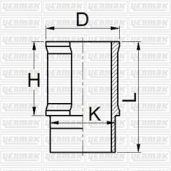 Робоча втулка циліндра CITROEN 1.4 (размер отв. 75 / STD)(205 GR-405-309-306)