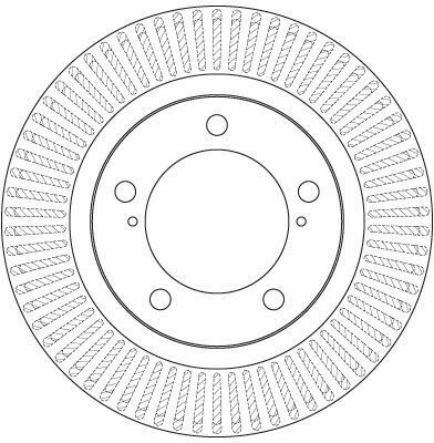 Тормозной диск перед. Lexus LX/Land Cruiser 200 07- (340х32)