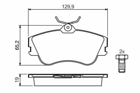 Колодки гальмівні (передні) VW T4 90-03 R15