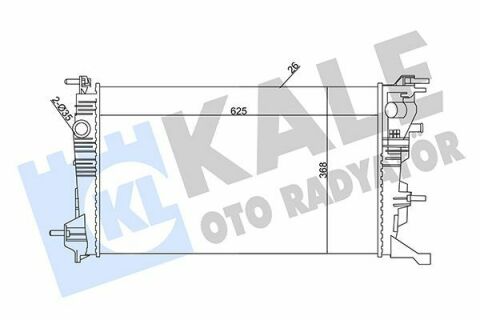 KALE RENAULT Радіатор охолодження Fluence, Grand Scenic III, Megane III 1.2/1.5dCi