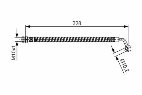 Шланг гальмівний передній правий HYUNDAI H-1