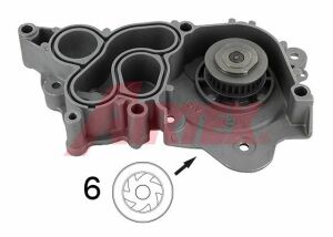 Насос воды Audi A3/Seat/Skoda Fabia/Octavia/Rapid/VW Caddy/Golf/Passat 1.0-1.4TSI/1.6 12-