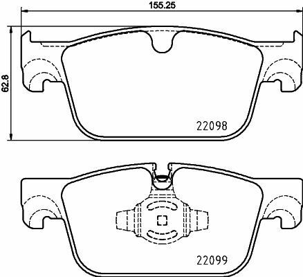 тормозные колодки передние s60 20-