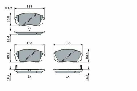 Комплект тормозных колодок (дисковых) (передних) Hyundai i40/ix35/Kia Sportage 10-