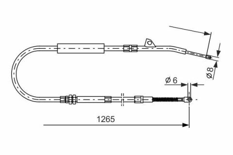 Трос ручника (L) BMW 7 (E38) 94-01 (1265/630mm)