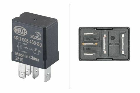 Реле багатофункціональне 12V, 20A/35A, 5 кон.