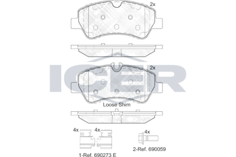 Колодки гальмівні (задні) Ford Transit Custom/Tourneo Custom V362 12-/Transit V363 13-