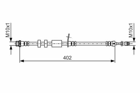 Шланг тормозной (передний) Ford Focus III 10- (L=402mm)