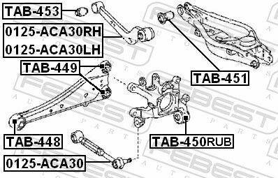 Сайлентблок задней цапфи RAV 4 05-13