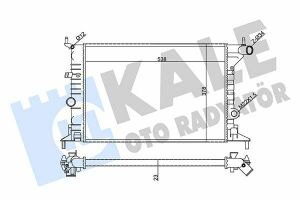 KALE OPEL Радиатор охлаждения Vectra B 1.6/2.0 95-