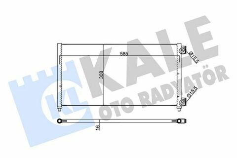 KALE FIAT Радіатор кондиціонера Doblo,Punto 1.2/1.3JTD/1.9JTD 99-