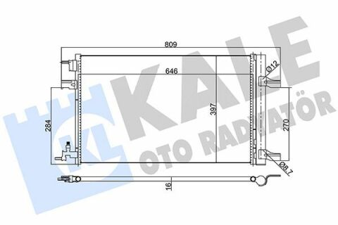 KALE OPEL Радіатор кондиціонера Astra J, Insignia A, Zafira Tourer, Chevrolet Cruze