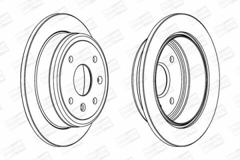 CHAMPION CHEVROLET Диск тормозной задн. LacettiNubira,Daewoo