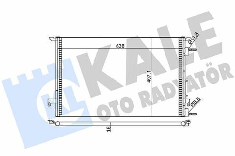 KALE OPEL Радиатор кондиционера Signum,Vectra C 1.6/3.2 02-