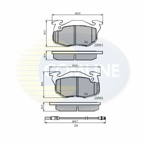 CBP2258 Comline - Тормозные колодки для дисков