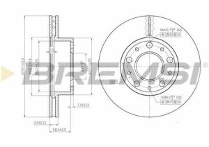 Гальмівний диск перед. Ducato/Boxer 94-06 (1-1.5t) (280x24)