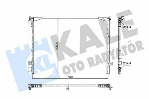 KALE RENAULT Радиатор кондиционера Trafic II 01-,Opel Vivaro,Nissan Primastar