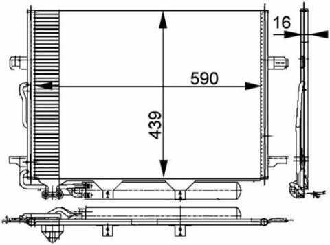 Радиатор кондиционера MB E-CL. (W211)