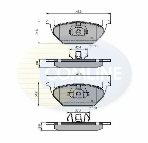 CBP0889 Comline - Тормозные колодки для дисков