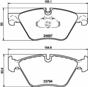 Тормозные колодки перед. BMW 5 (F10) 10-(ATE)