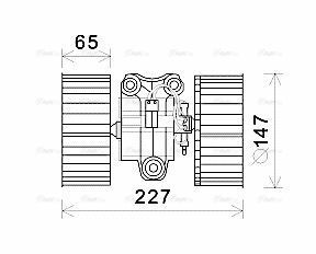 AVA BMW Вентилятор салону 5 E39, X5 E53 96-, Range Rover III 02-