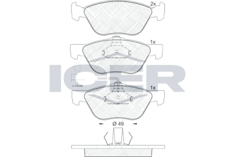 Колодки гальмівні (передні)  145/146/147/156/GT/Spider 95-10/Fiat Bravo 07-14 (+датчики)