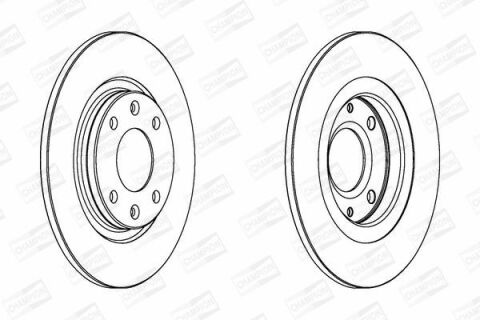 CHAMPION CITROEN Диск тормозной передн.BX 81-,Peugeot 305,405 87-