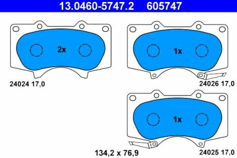 Колодки гальмівні (передні) Mitsubishi Pajero IV/Toyota Hilux 06-/Land Cruiser Prado/Lexus GX 01- (Sumitomo)