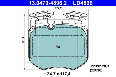 Колодки тормозные (передние) BMW 3 (G20/G21)/5 (G30/G31)/7 (G11/12)/X5 (G05)/X6 (G06) 17- (Brembo)