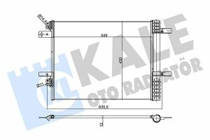 KALE CITROEN Радіатор кондиціонера C5 Aircross 1.2/2.0BlueHDI,Peugeot 3008/5008 16-