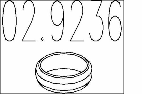 Монтажное кольцо выхлопной системы (D (внутр.) – 72 мм; D (наружн.) – 92 мм; Высота – 13,5 мм)