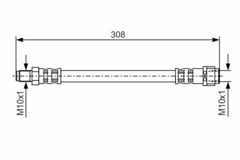 Шланг тормозной (задний) MB C-class/CLK/E-class/S-class 93-11