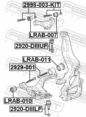 Болт з ексцентриком Land Rover 3/Discovery 05-