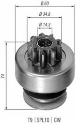 Бендикс (z=9) FIAT Ducato 2,5D -94 IVECO Daily 2,5 turbo -96 [940113020071]