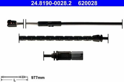 Датчик зносу гальмівних колодок (задніх) BMW X5 (E70)/X6 (E71/E72) 07- (L=977mm)