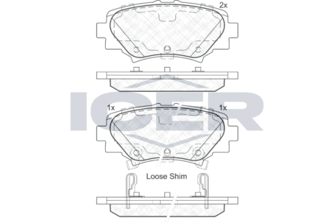 Колодки тормозные (задние) Mazda 3 III 13-