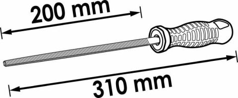 Напильник квадратный L1=200 mm, L=310 mm