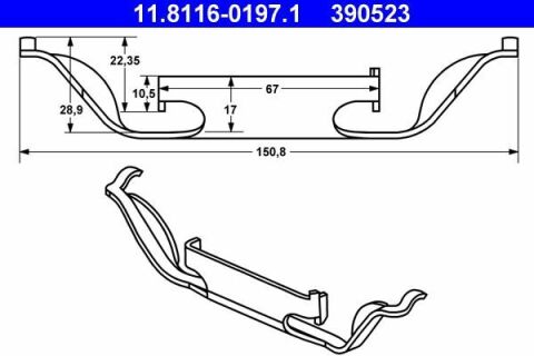 Планка супорта (переднього) притискна BMW 5 (E39)/8 (E31) 2.0-5.4 90-03 (к-кт) M52/M60/M62/M70/S62